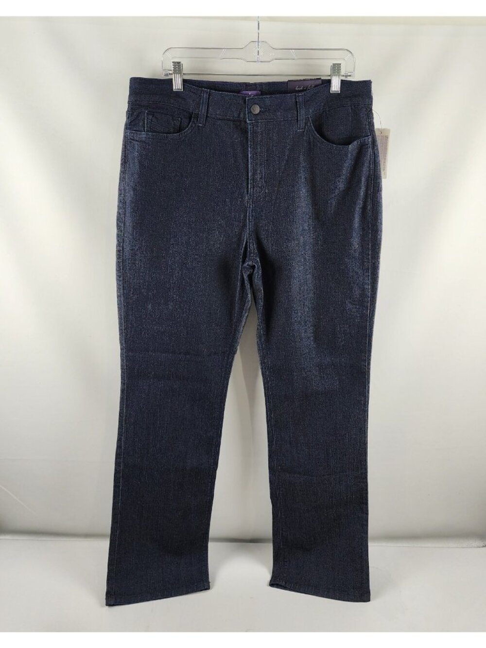 NYDJ Jeans Womens 16 Short Blue Marilyn Straight Leg Denim (35x31) USA NWT